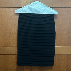 Xscape Black Textured Pencil Skirt